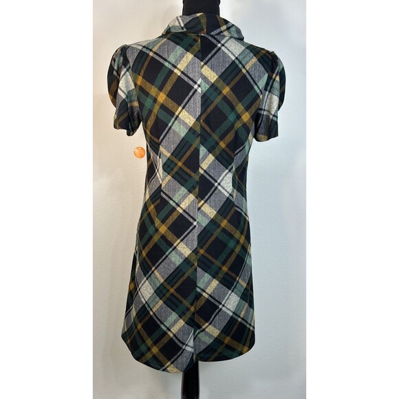 Jessica Howard Cowl Neck Plaid Shift Dress Size Medium - Picture 3 of 14
